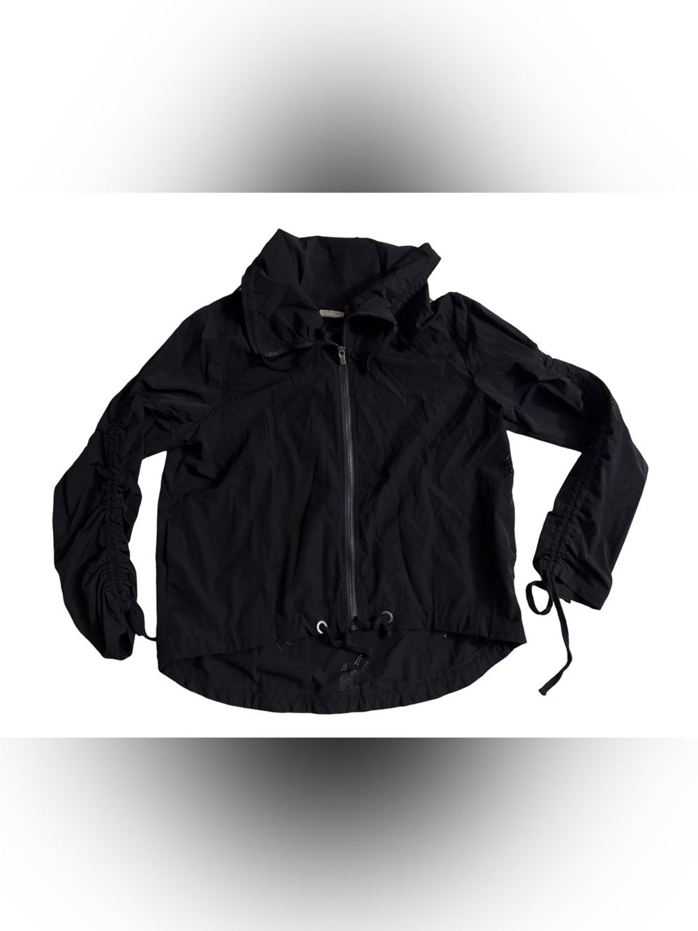 Nanette Lepore Black Hooded Bomber Jacket